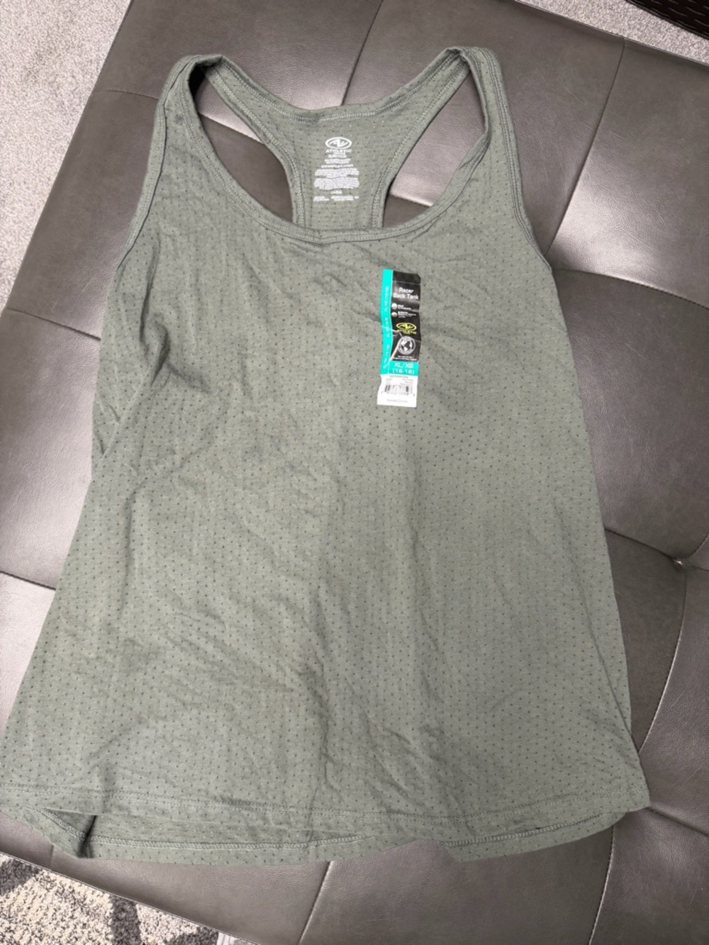 Athletic Works Olive Green Racerback Tank
